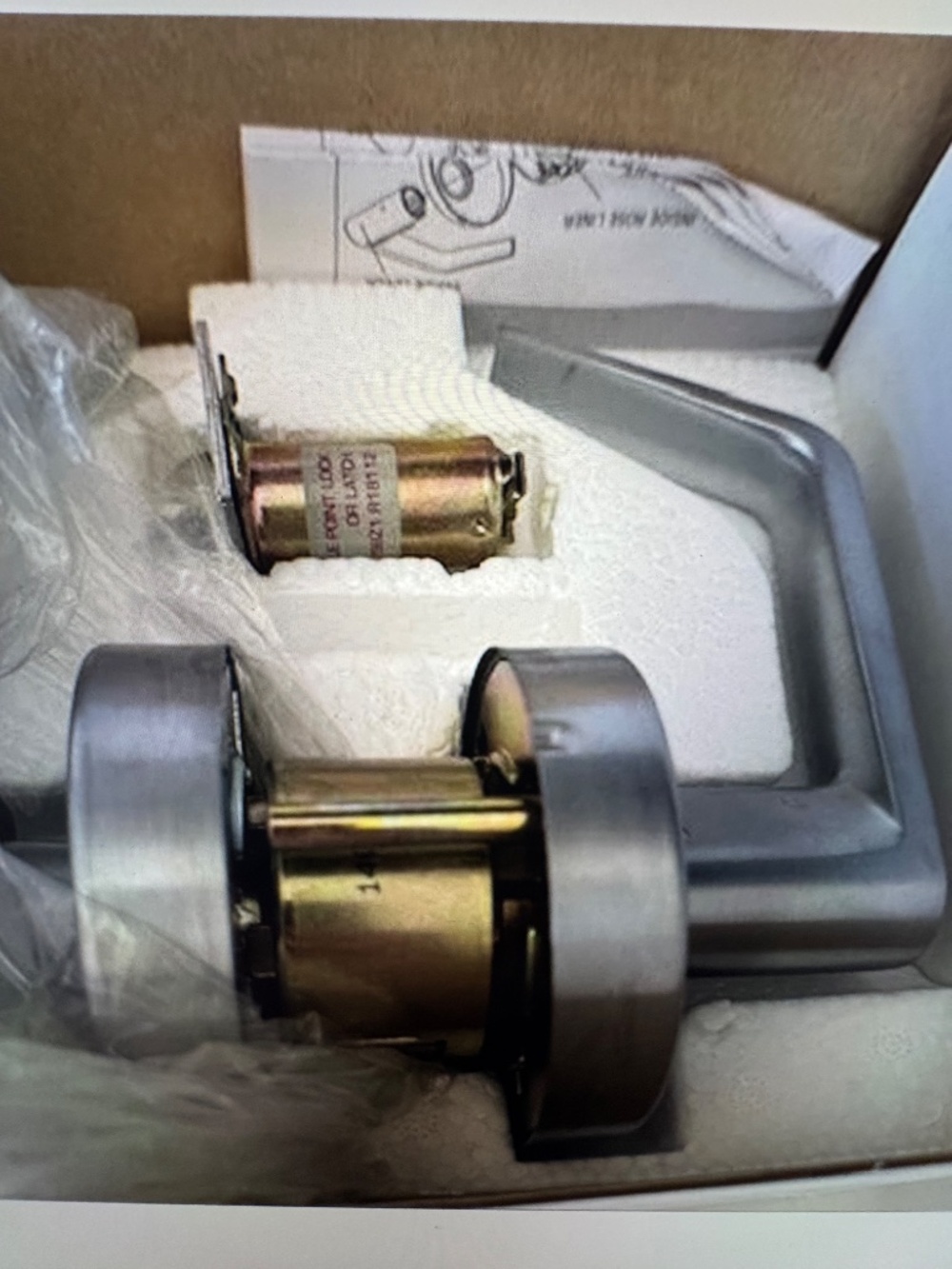 Hager # 129002, 2510 Withnell Passage Cylindrical Lock Satin Chrome Finish - Picture 8 of 10